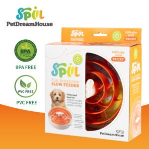 SPIN Interactive Feeder Spiral, Orange, Tricky
