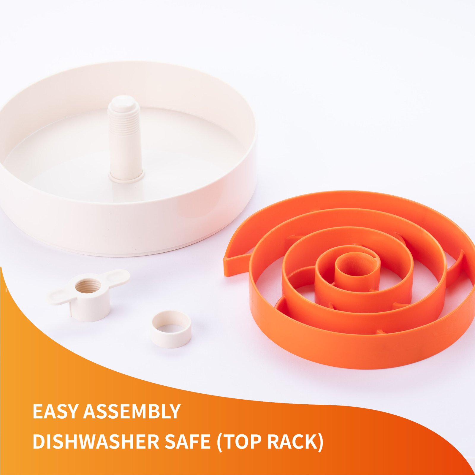 SPIN Interactive Feeder Spiral, Orange, Tricky