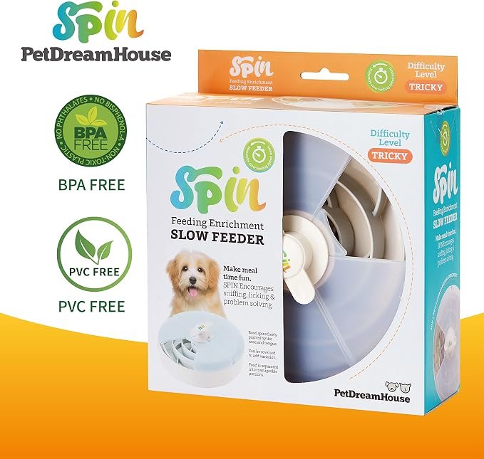 SPIN Interactive Feeder Spiral, Grey with Twister, Tricky