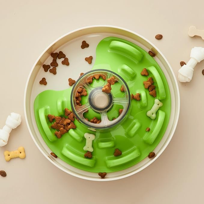 SPIN Interactive Feeder UFO Maze with Twister, Green
