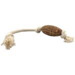 Olivi rugby med bomuldsreb, ca. 36cm