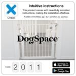 DogSpace Lassie Pressure Fitted Pet gate, white