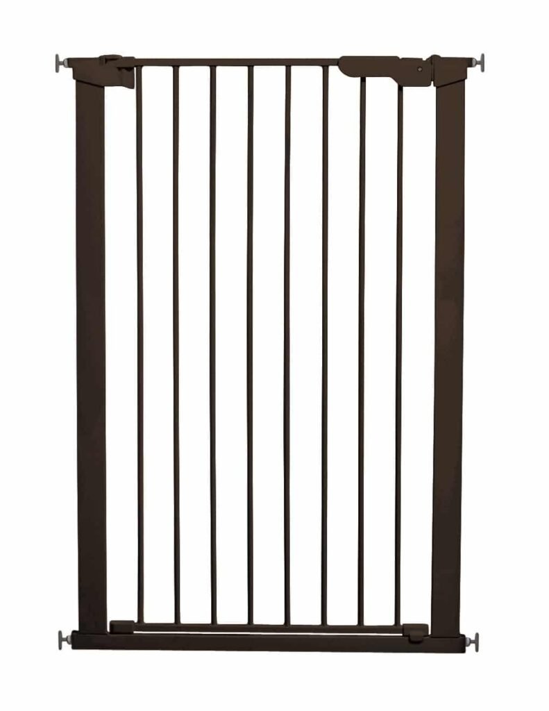 DogSpace Bonnie extra tall Pressure Fitted Pet gate, black