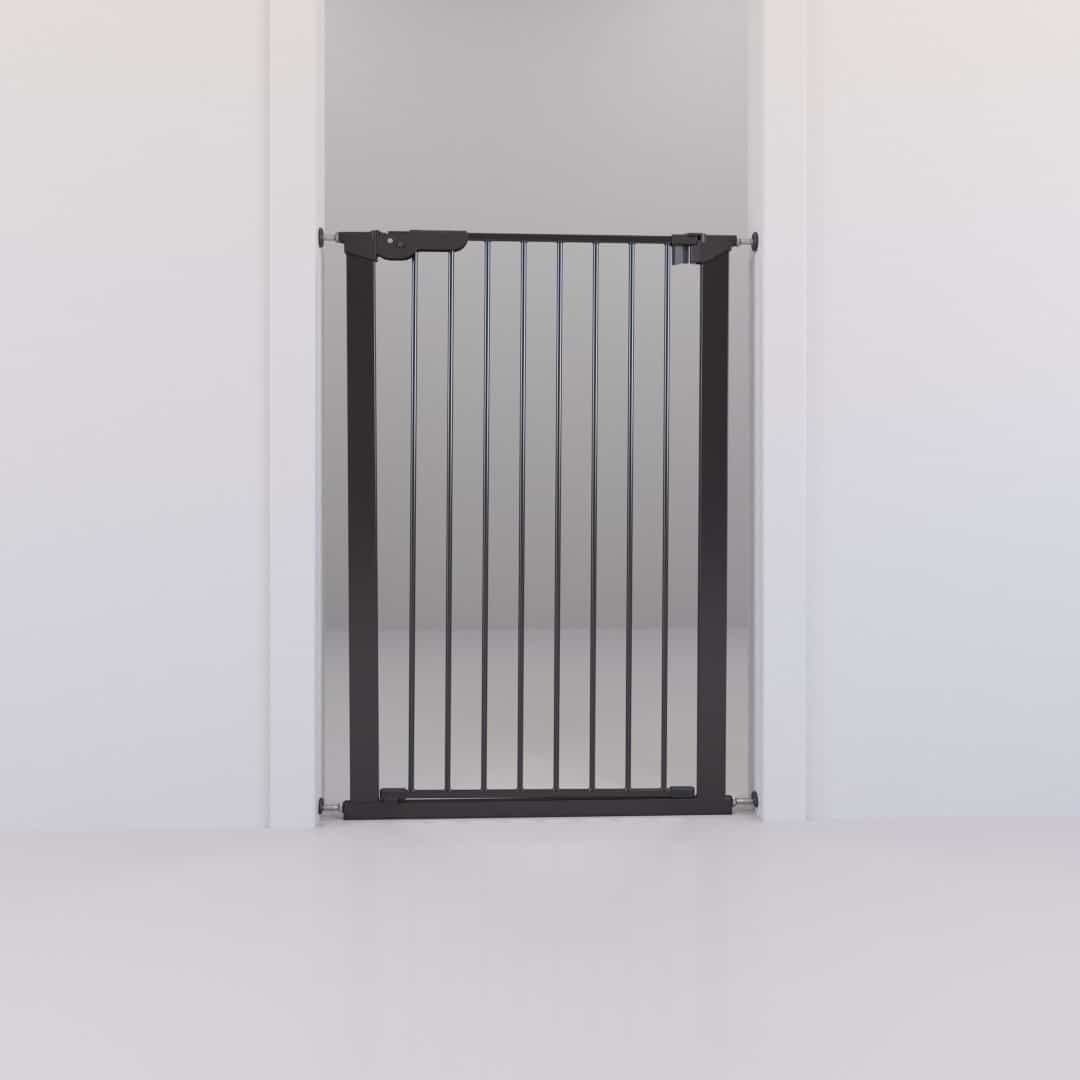 DogSpace Bonnie extra tall Pressure Fitted Pet gate, black