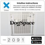 DogSpace Bonnie extra tall Pressure Fitted Pet gate, black