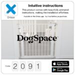 DogSpace Bonnie extra tall Pressure Fitted Pet gate, black