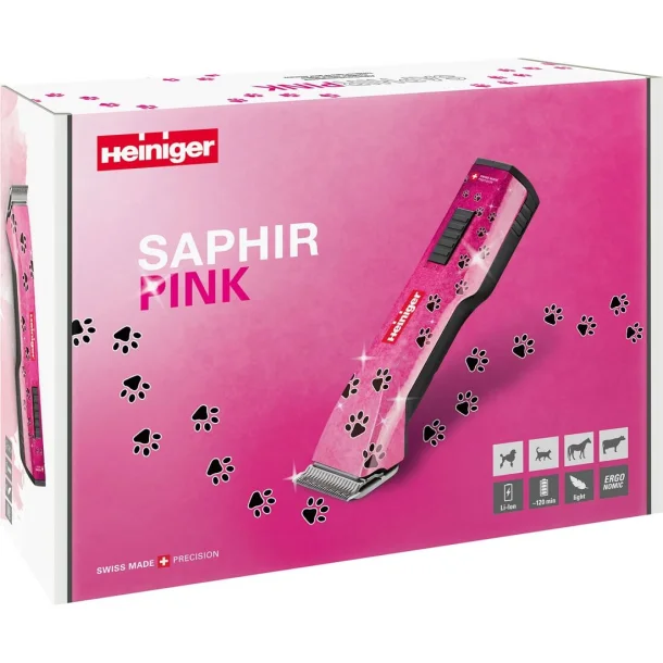 Heiniger Saphir pink cordless m/1 batteri og skær 10