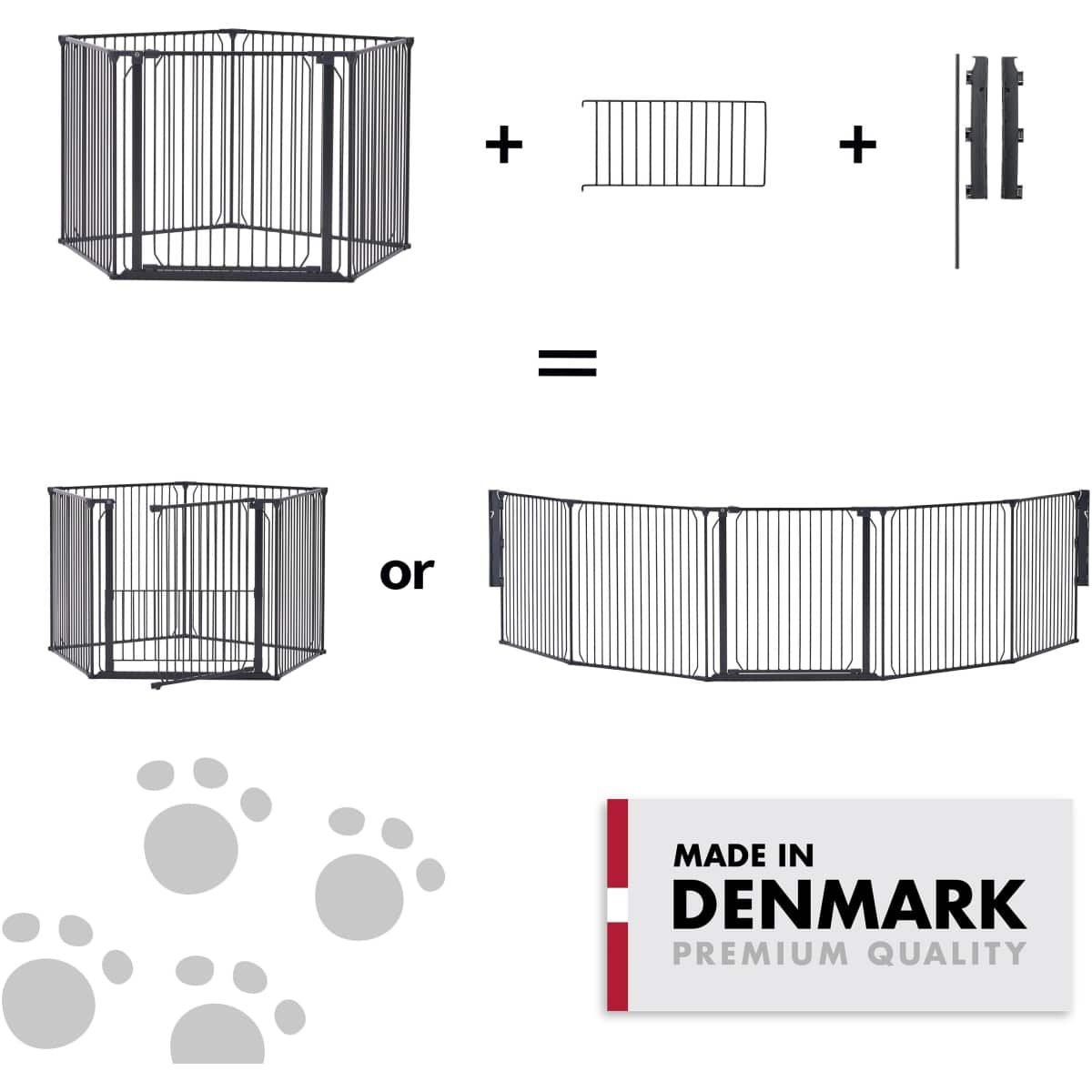 DogSpace King Mommy+ Supreme PuppyStay Pen / Room, Black
